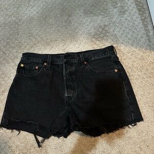 Levi’s Black Denim Cutoff Shorts